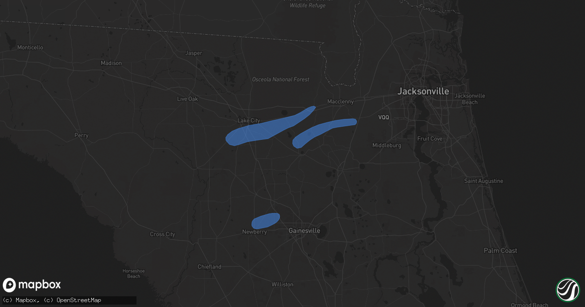 Hail map in Lake Butler, FL on April 3, 2024