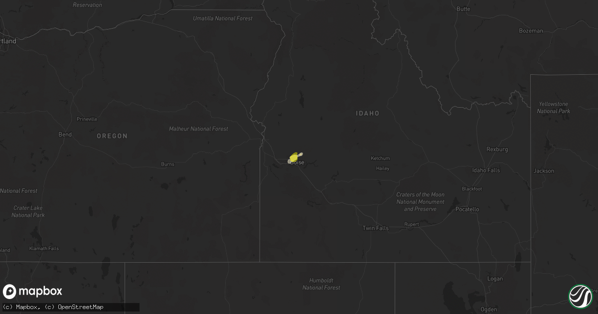 Hail map on April 3, 2024
