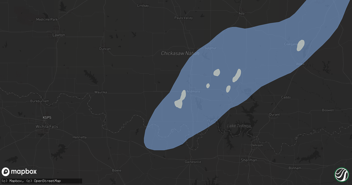 Hail map in Lone Grove, OK on April 3, 2025