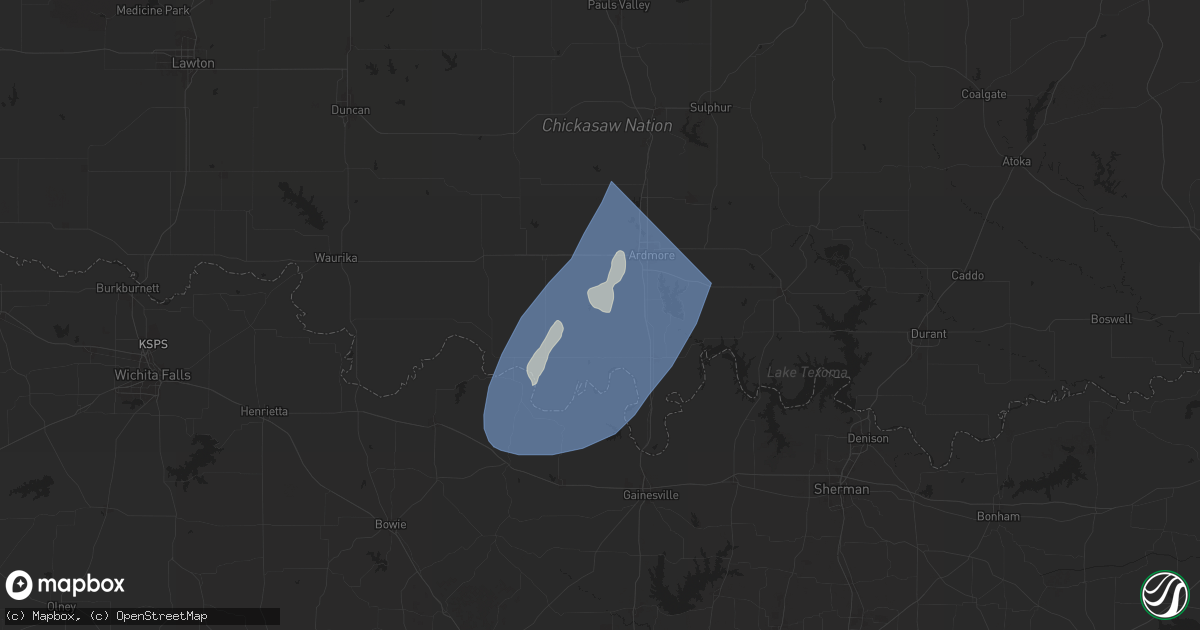 Hail map in Overbrook, OK on April 3, 2025