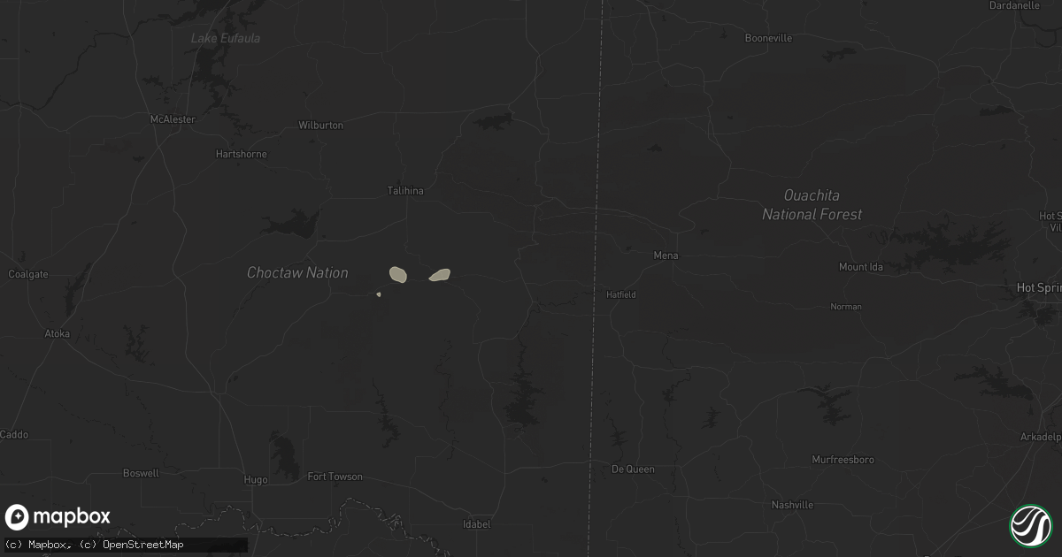 Hail map in Smithville, OK on April 3, 2025