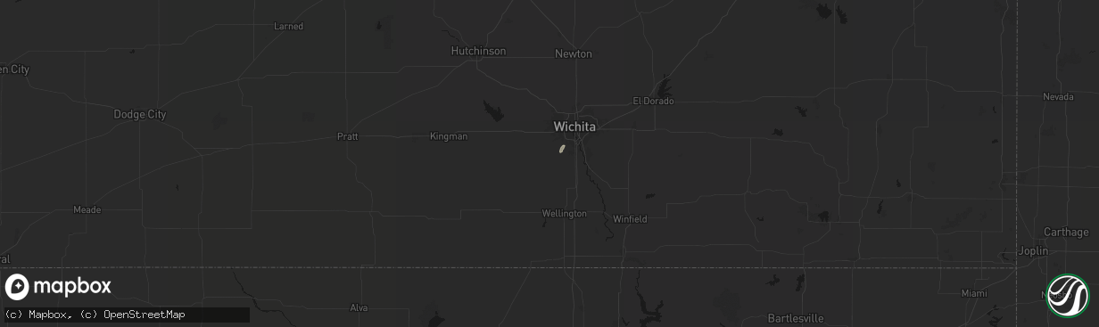 Hail map in Clearwater, KS on April 3, 2026