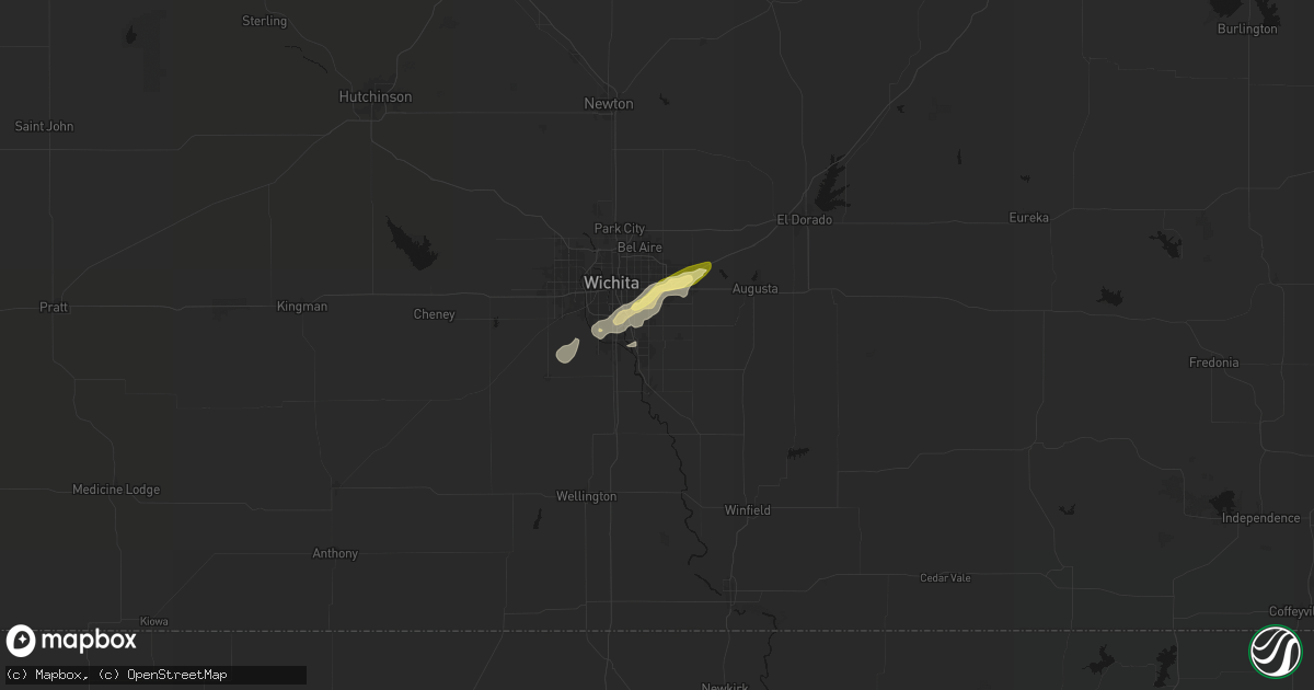 Hail map in Derby, KS on April 3, 2026