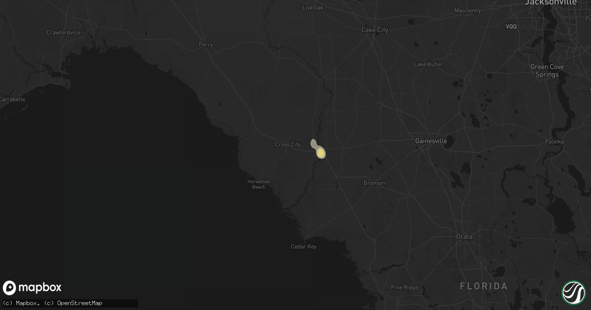 Hail map in Old Town, FL on April 3, 2026