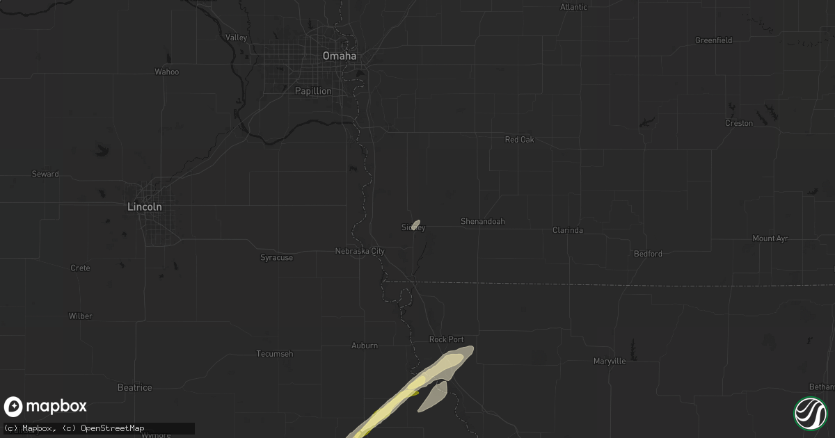 Hail map in Sidney, IA on April 3, 2026