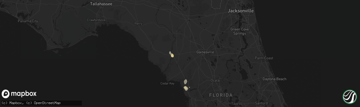 Hail map in Trenton, FL on April 3, 2026
