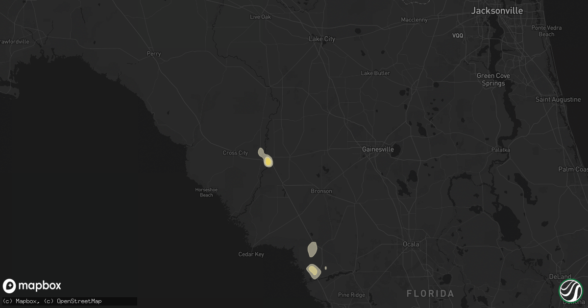 Hail map in Trenton, FL on April 3, 2026