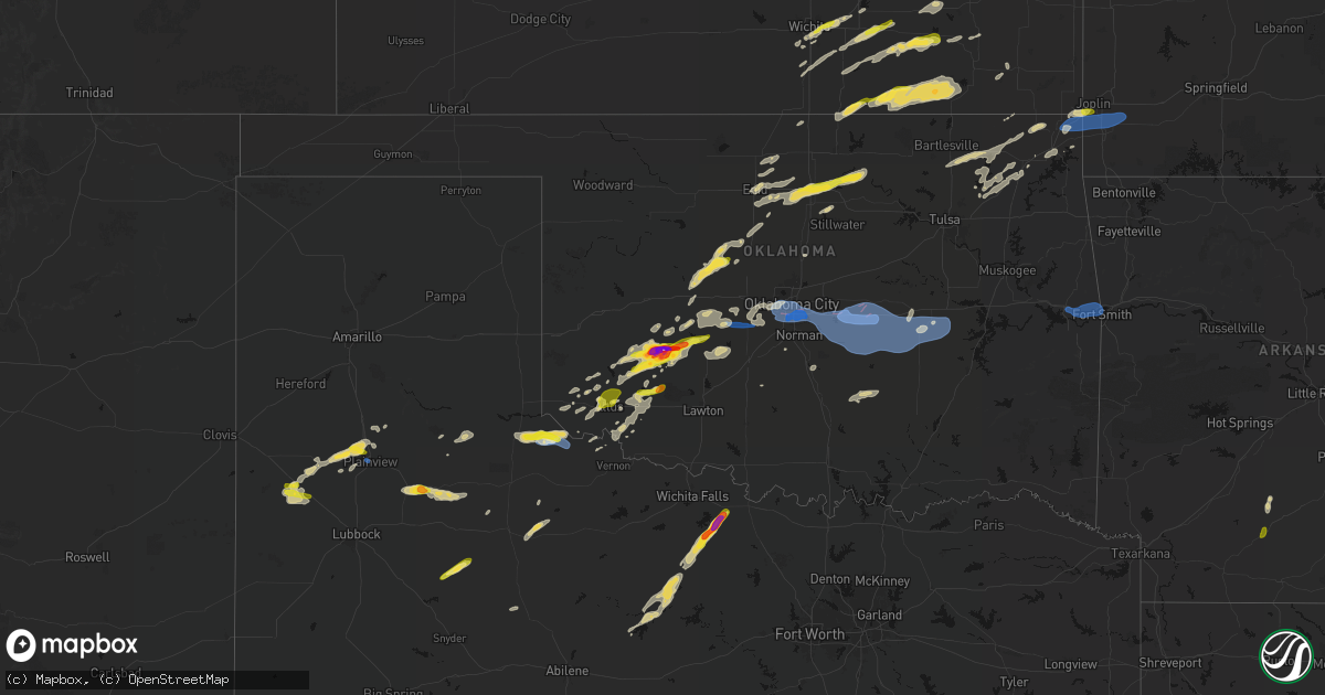 Hail map on April 3, 2026