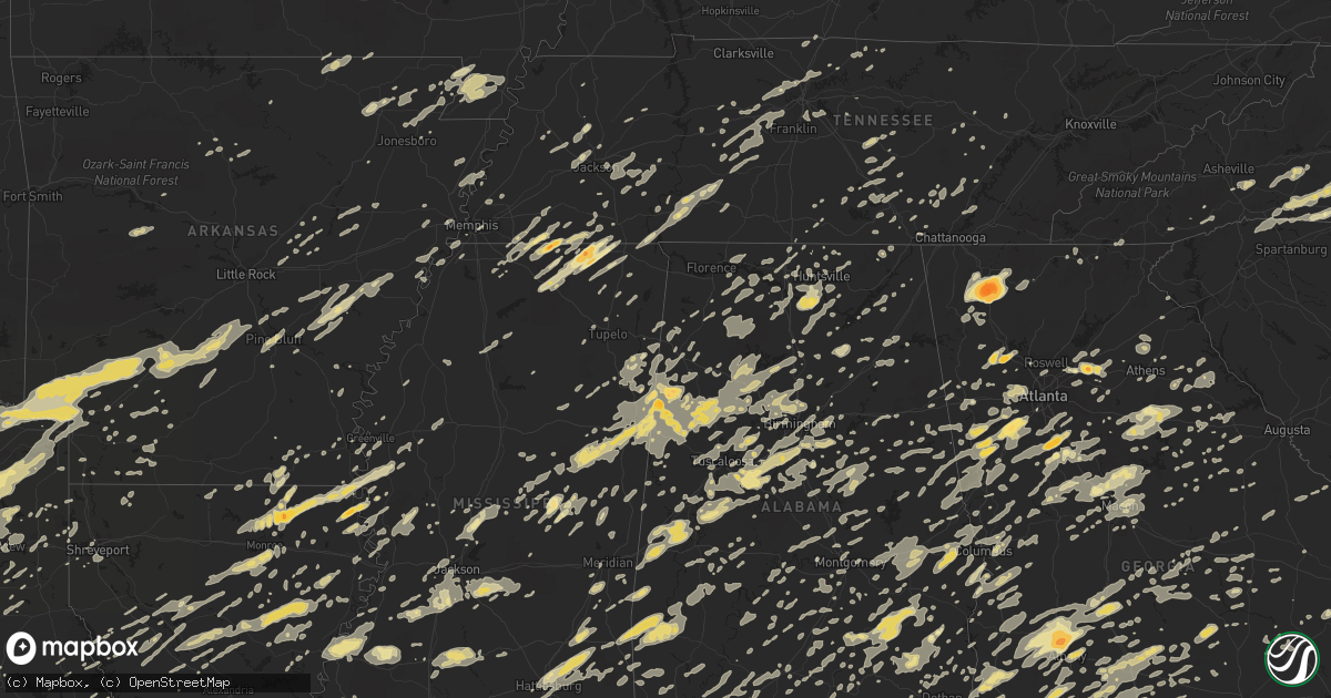 Hail map in Indiana on April 4, 2011