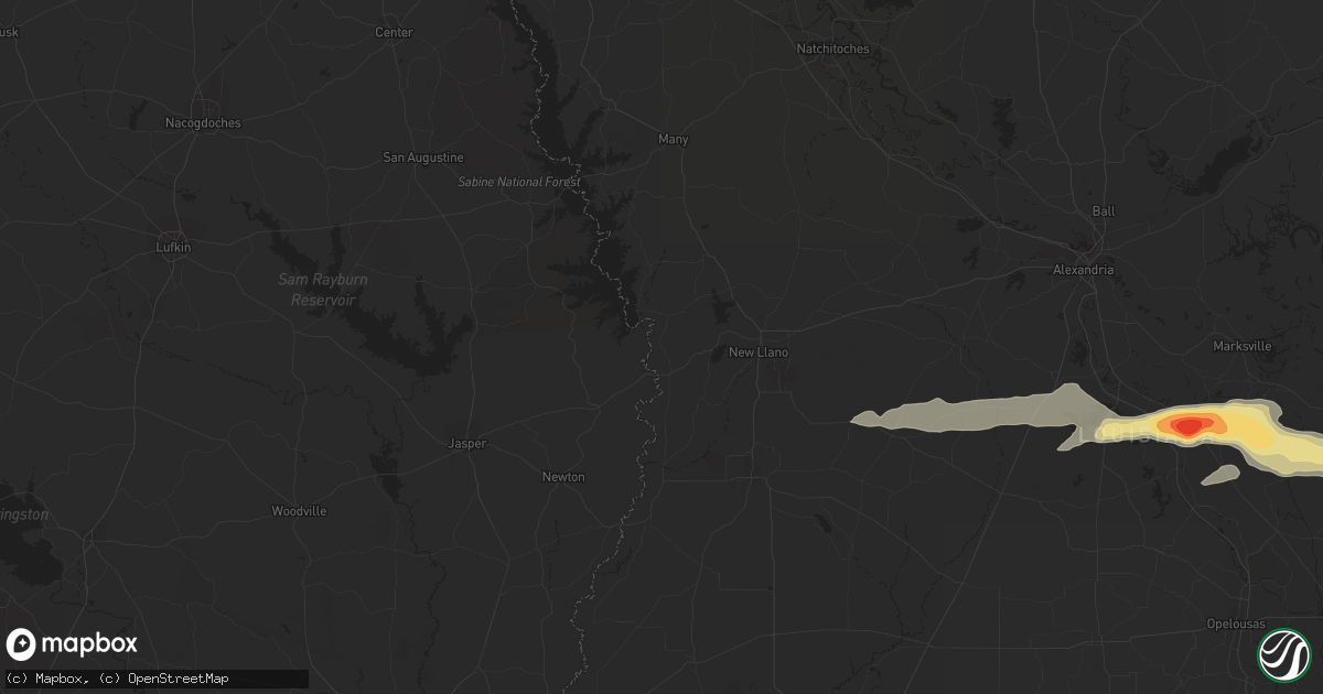 Hail map in Brazoria, TX on April 4, 2012