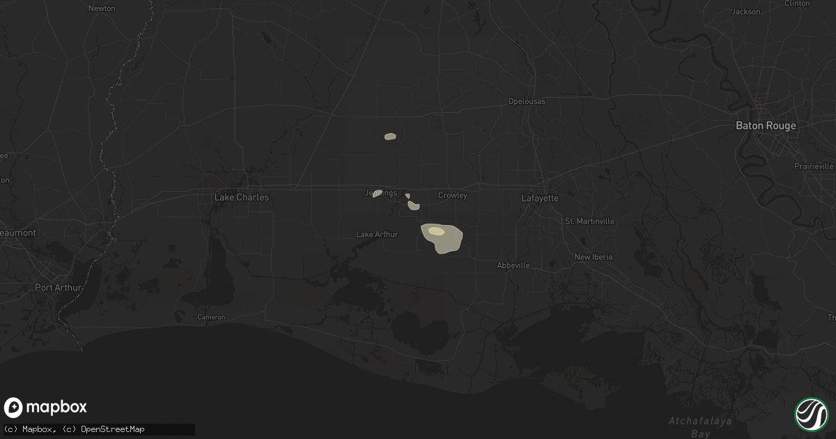 Hail map in Morse, LA on April 4, 2014