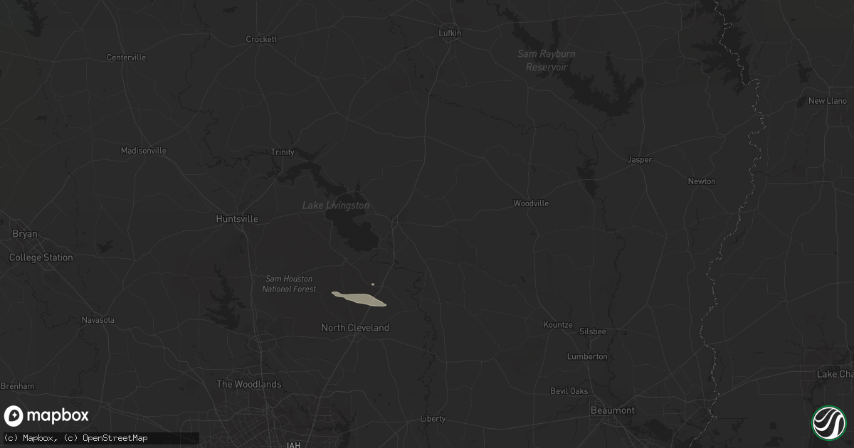 Hail map in Livingston, TX on April 4, 2015