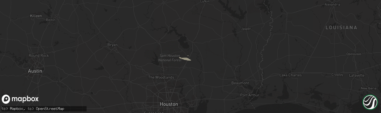Hail map in Shepherd, TX on April 4, 2015