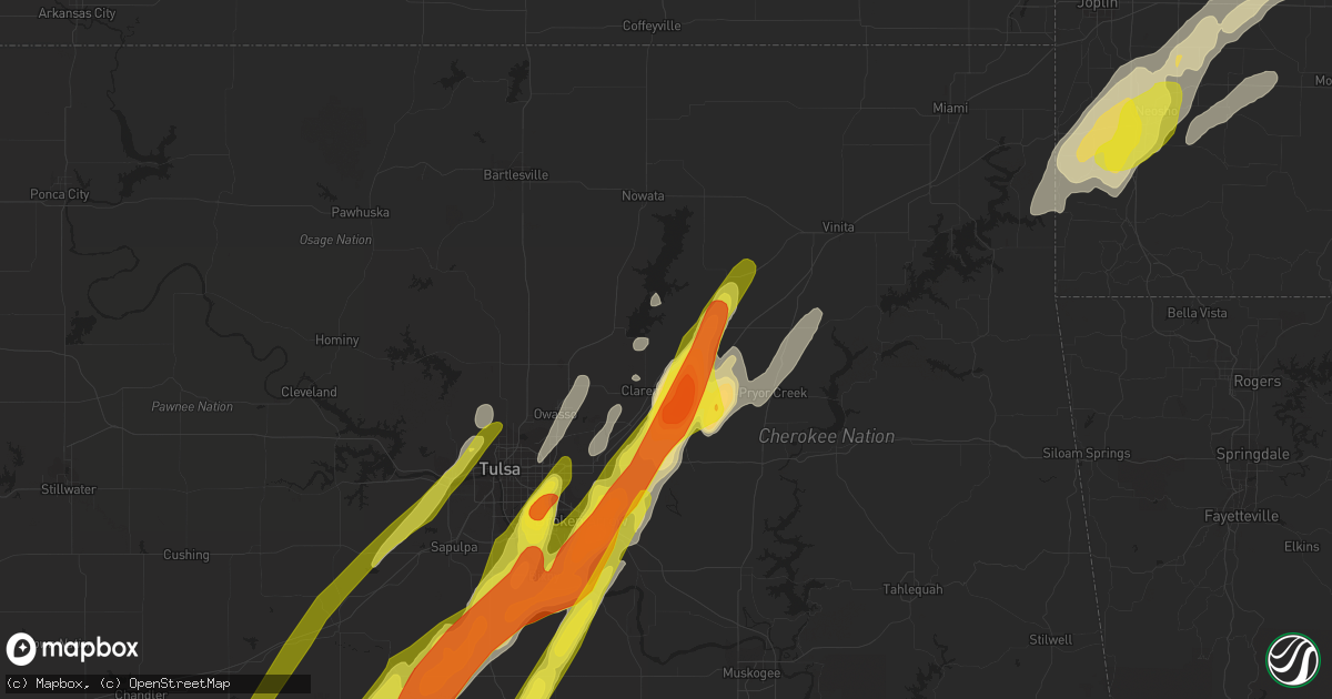 Hail map in Claremore, OK on April 4, 2017