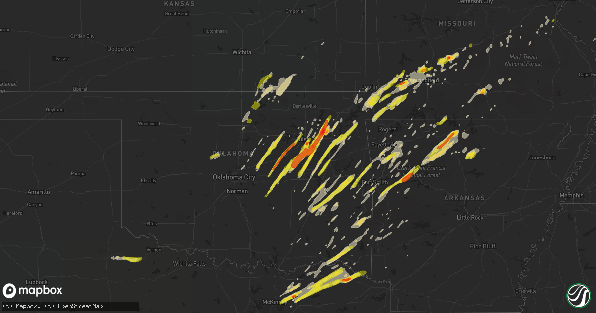 Hail map on April 4, 2017