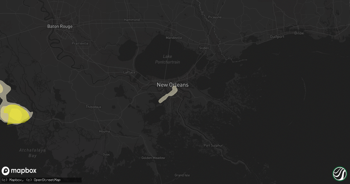 Hail map in Gretna, LA on April 4, 2019