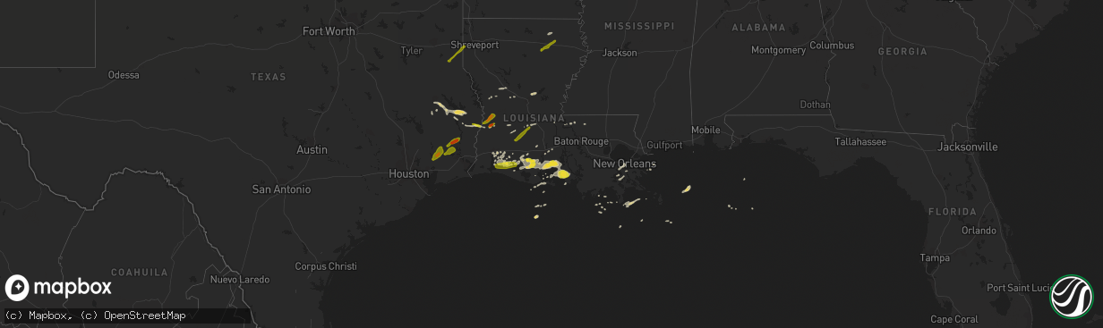 Hail map on April 4, 2019