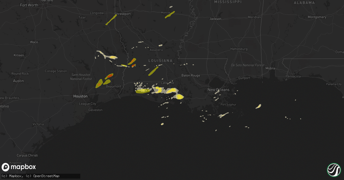 Hail map on April 4, 2019