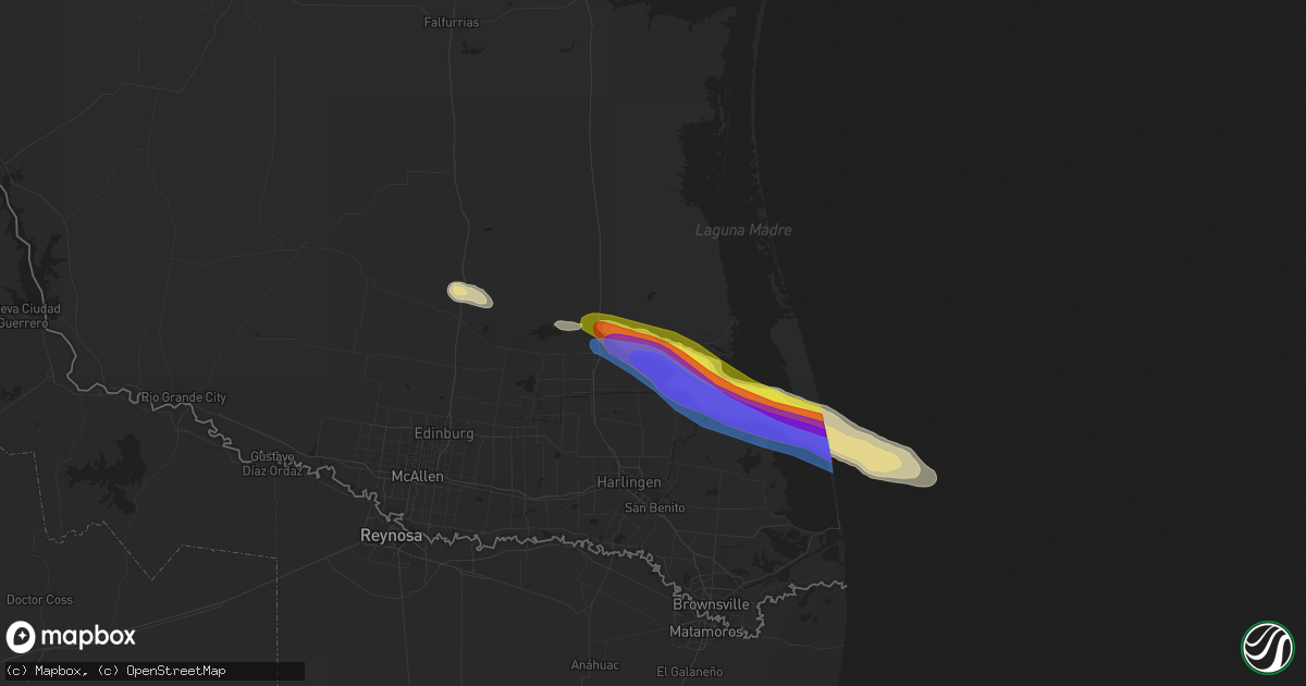 Hail map in San Perlita, TX on April 4, 2020