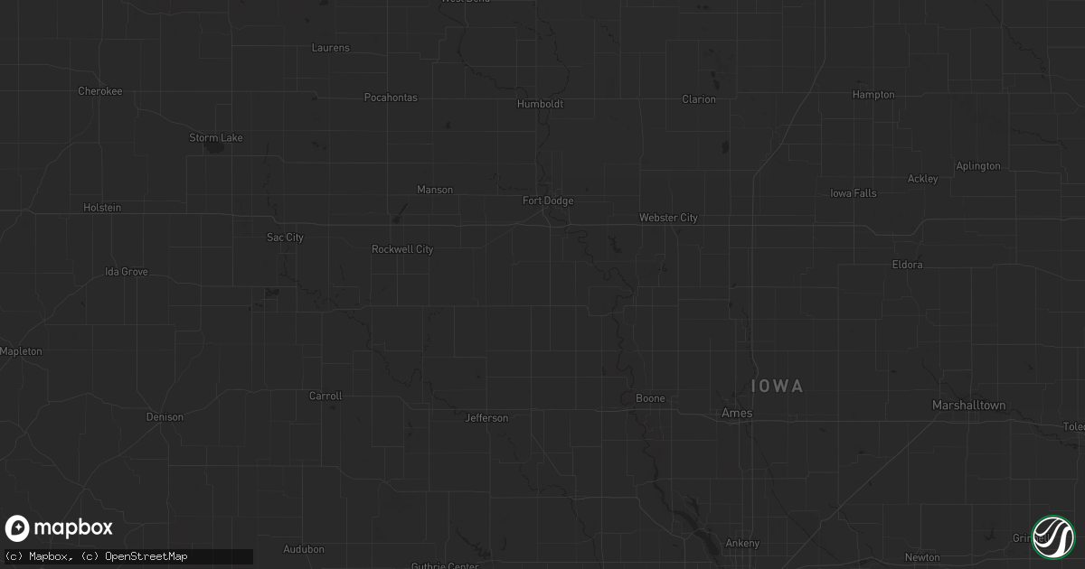 Hail map in Glen Haven, WI on April 4, 2021