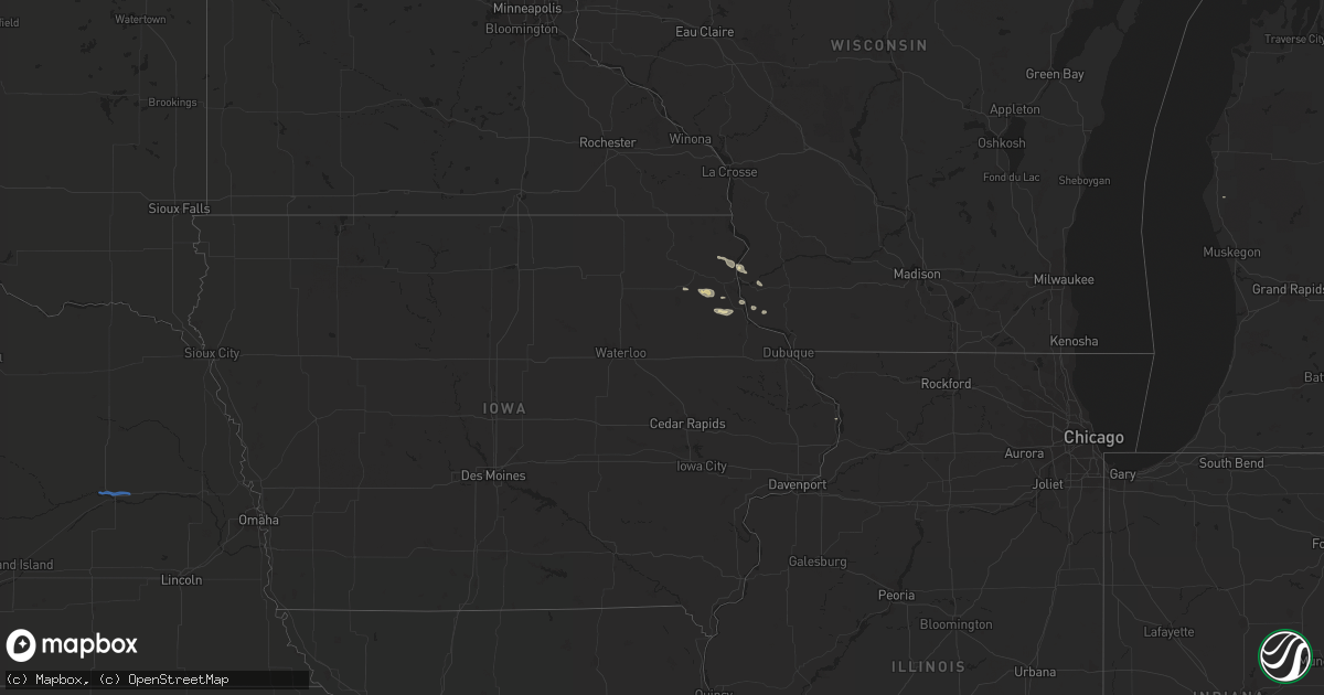 Hail map in Michigan on April 4, 2021