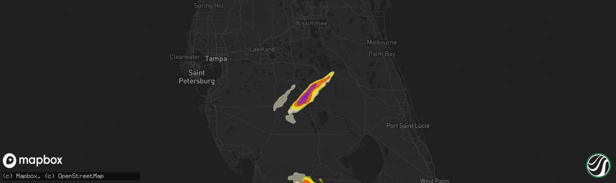 Hail map in Avon Park, FL on April 4, 2022