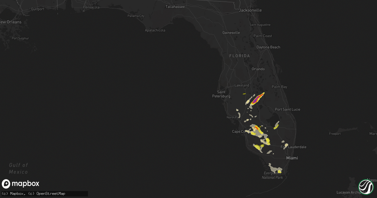 Hail map in Florida on April 4, 2022