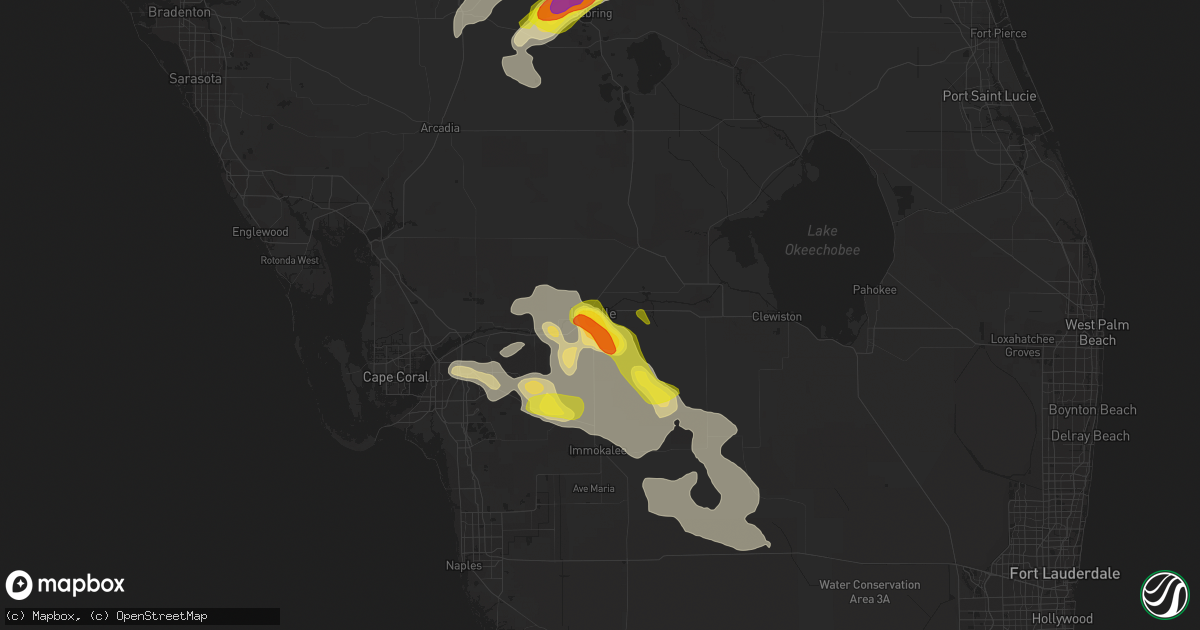 Hail map in Labelle, FL on April 4, 2022