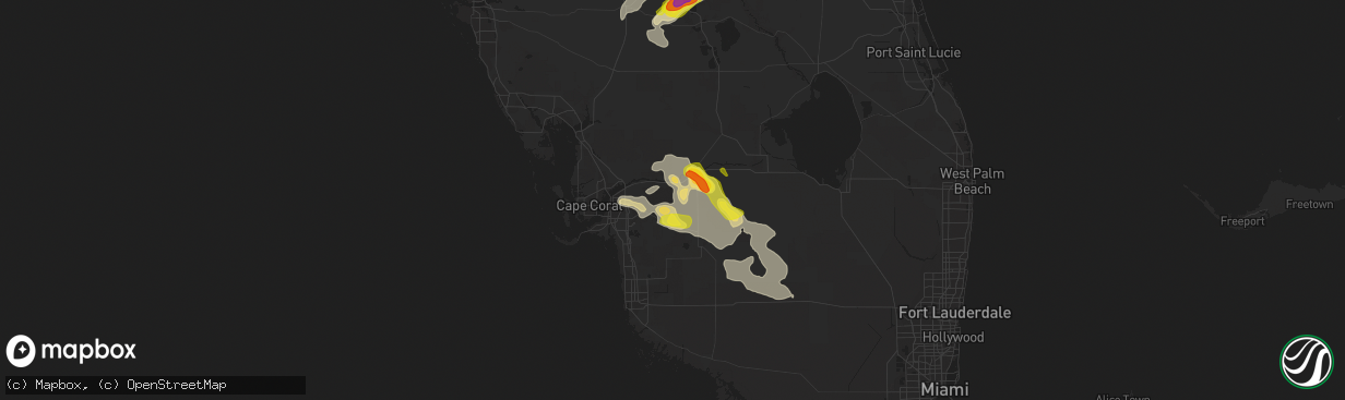 Hail map in Lehigh Acres, FL on April 4, 2022