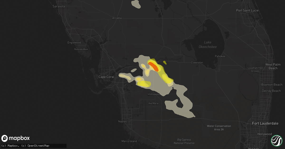 Hail map in Lehigh Acres, FL on April 4, 2022