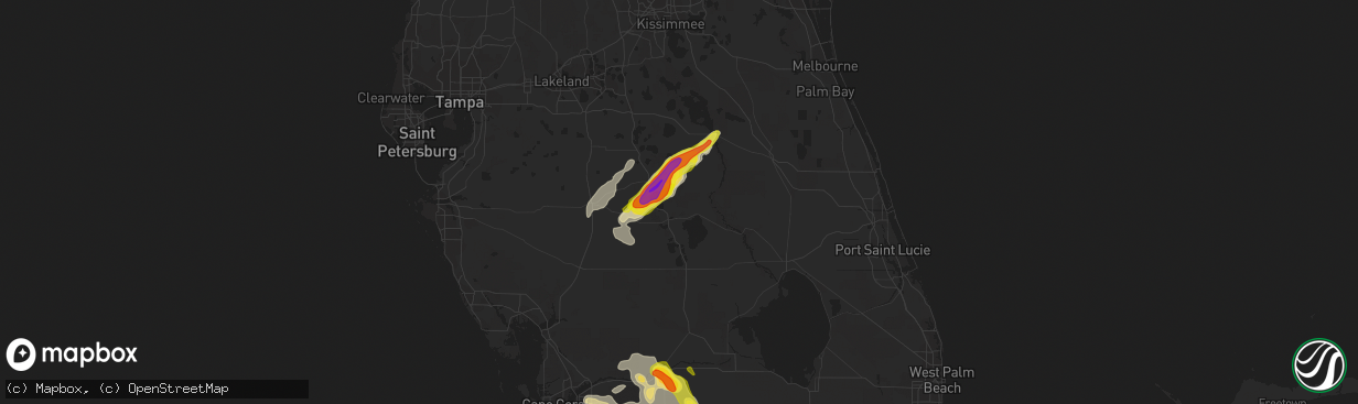 Hail map in Sebring, FL on April 4, 2022