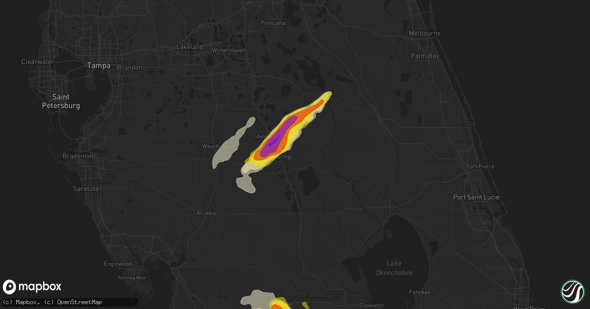 Hail map in Sebring, FL on April 4, 2022