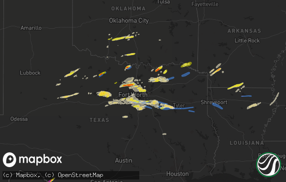 Hail map preview on 04-04-2022