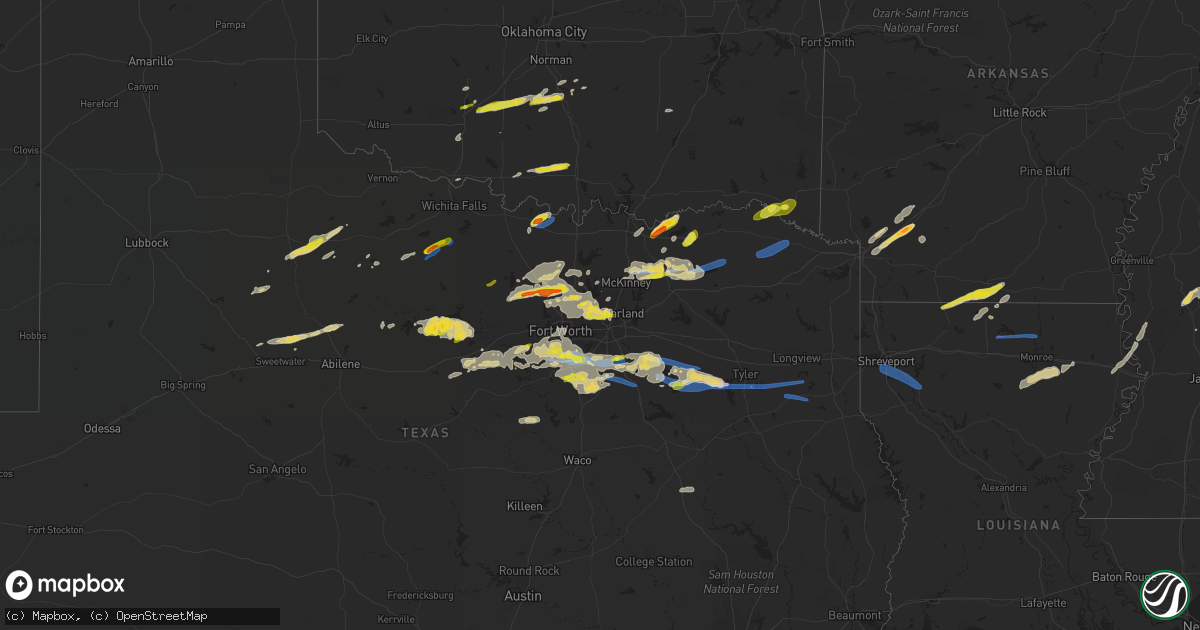 Hail map on April 4, 2022