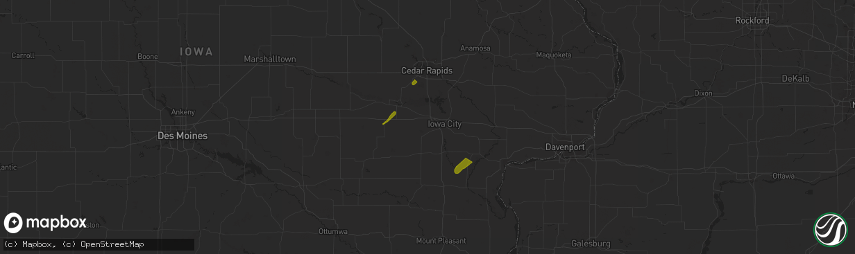 Hail map in Columbus Junction, IA on April 4, 2023