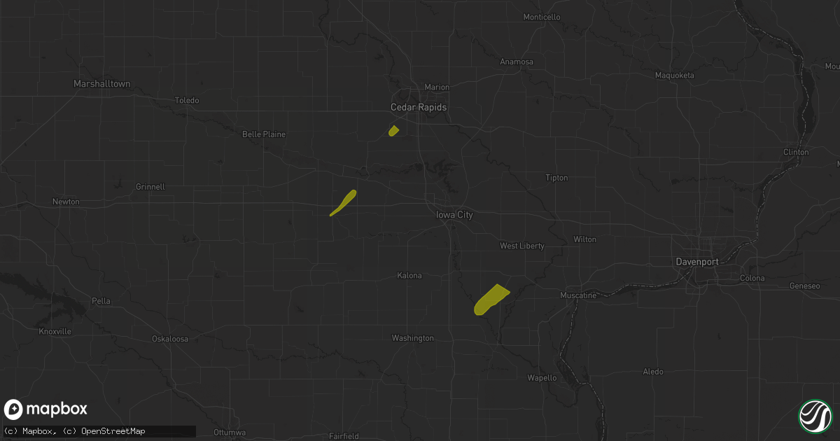Hail map in Columbus Junction, IA on April 4, 2023
