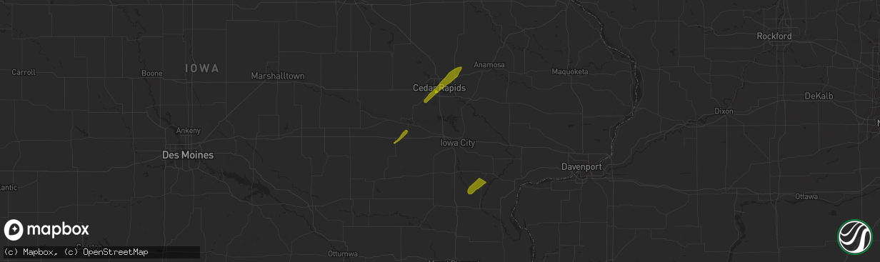 Hail map in Conesville, IA on April 4, 2023