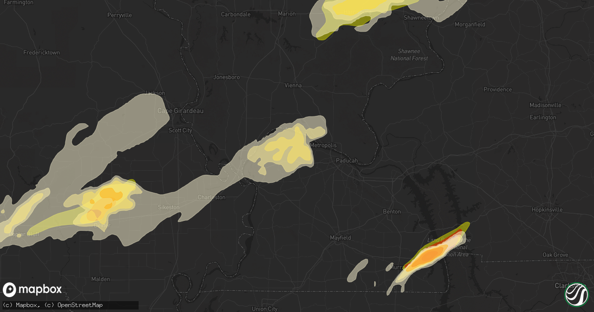 Hail map in Kevil, KY on April 4, 2025