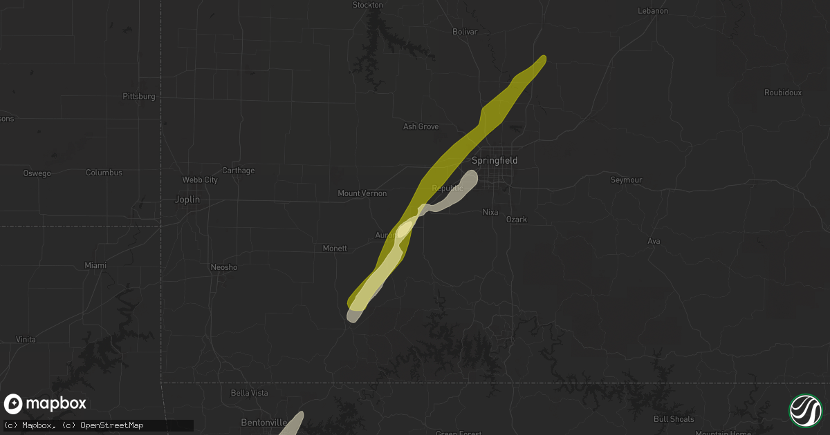 Hail map in Marionville, MO on April 4, 2025