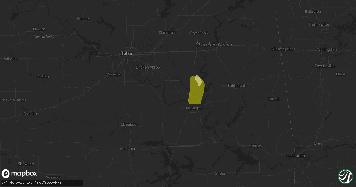 Hail map in Porter, OK on April 4, 2025
