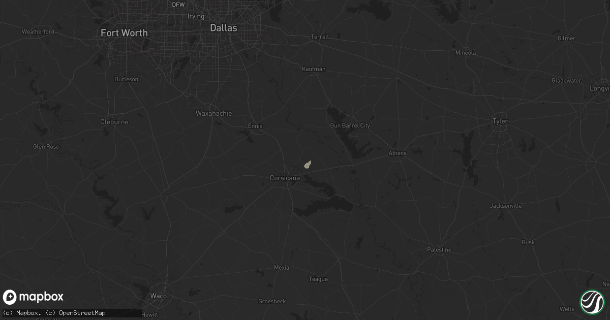 Hail map in Powell, TX on April 4, 2025