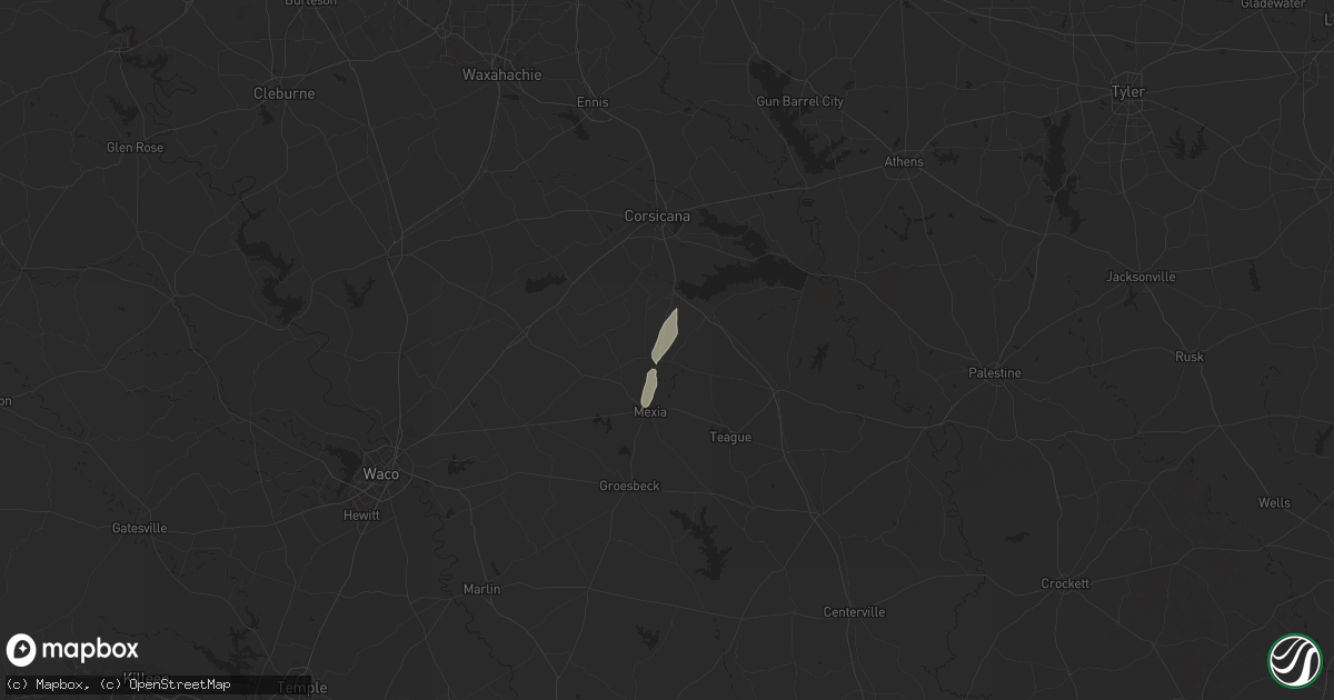 Hail map in Wortham, TX on April 4, 2025