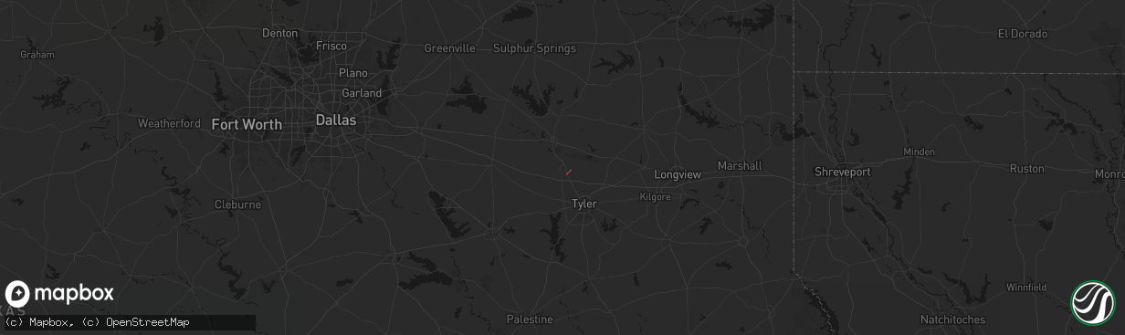 Hail map in Lindale, TX on April 4, 2026