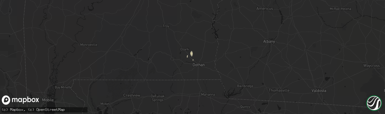 Hail map in Midland City, AL on April 4, 2026