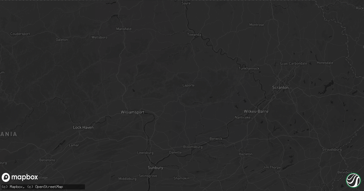 Hail map in Muncy Valley, PA on April 4, 2026