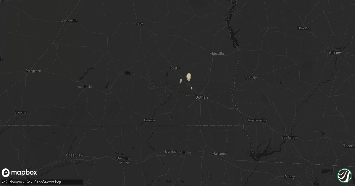 Hail map in Newton, AL on April 4, 2026