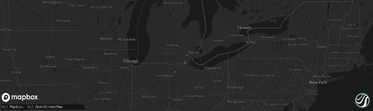 Hail map on April 4, 2026
