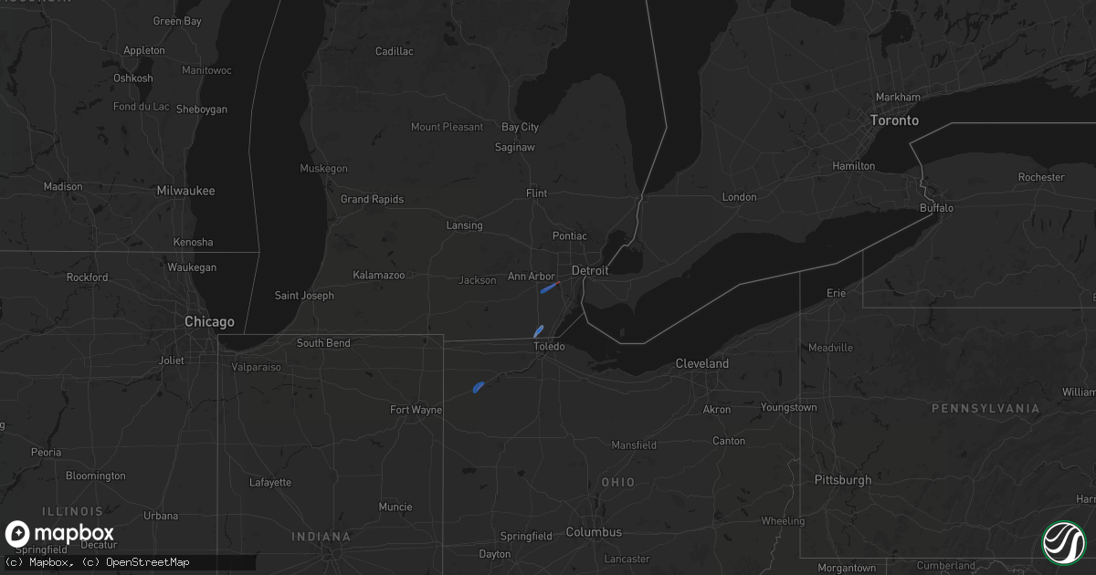 Hail map on April 4, 2026