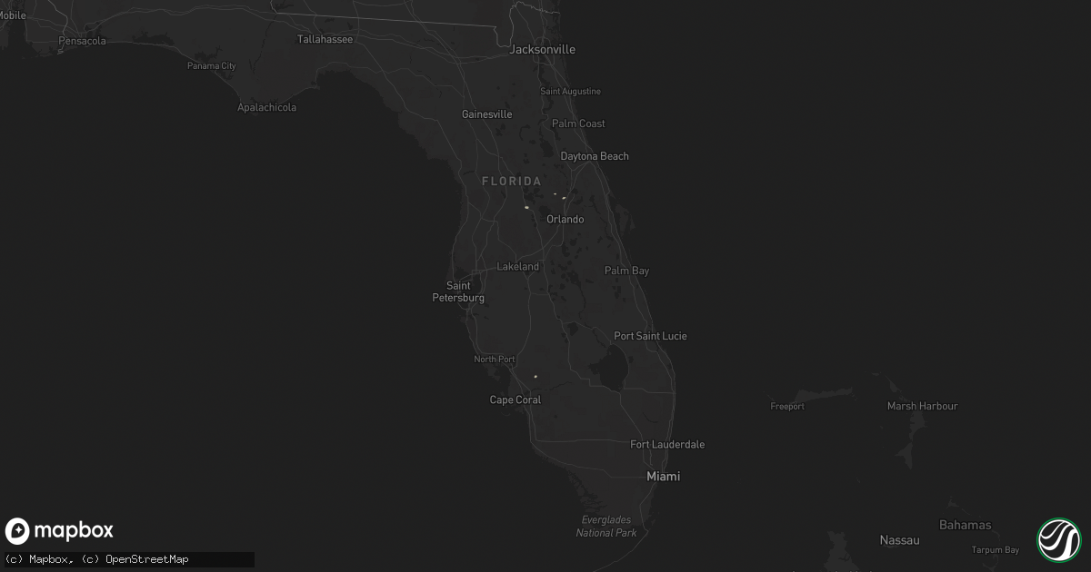 Hail map in Florida on April 5, 2011