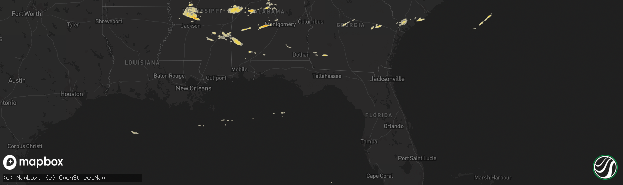 Hail map on April 5, 2012